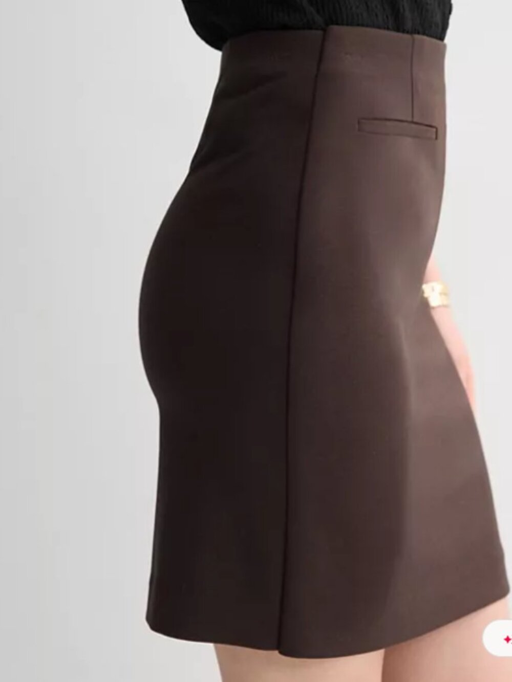 Nine West  Women Brown Tailored Pencil Mini Skirt size Medium